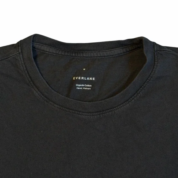 Everlane The Box-Cut Tee in Essential Cotton Black Size M #1947 - Picture 5 of 7